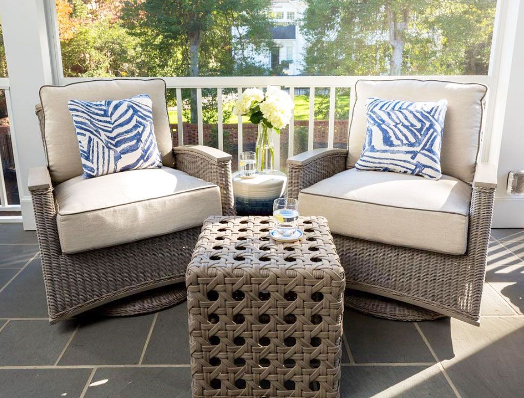 Patio furniture layout design