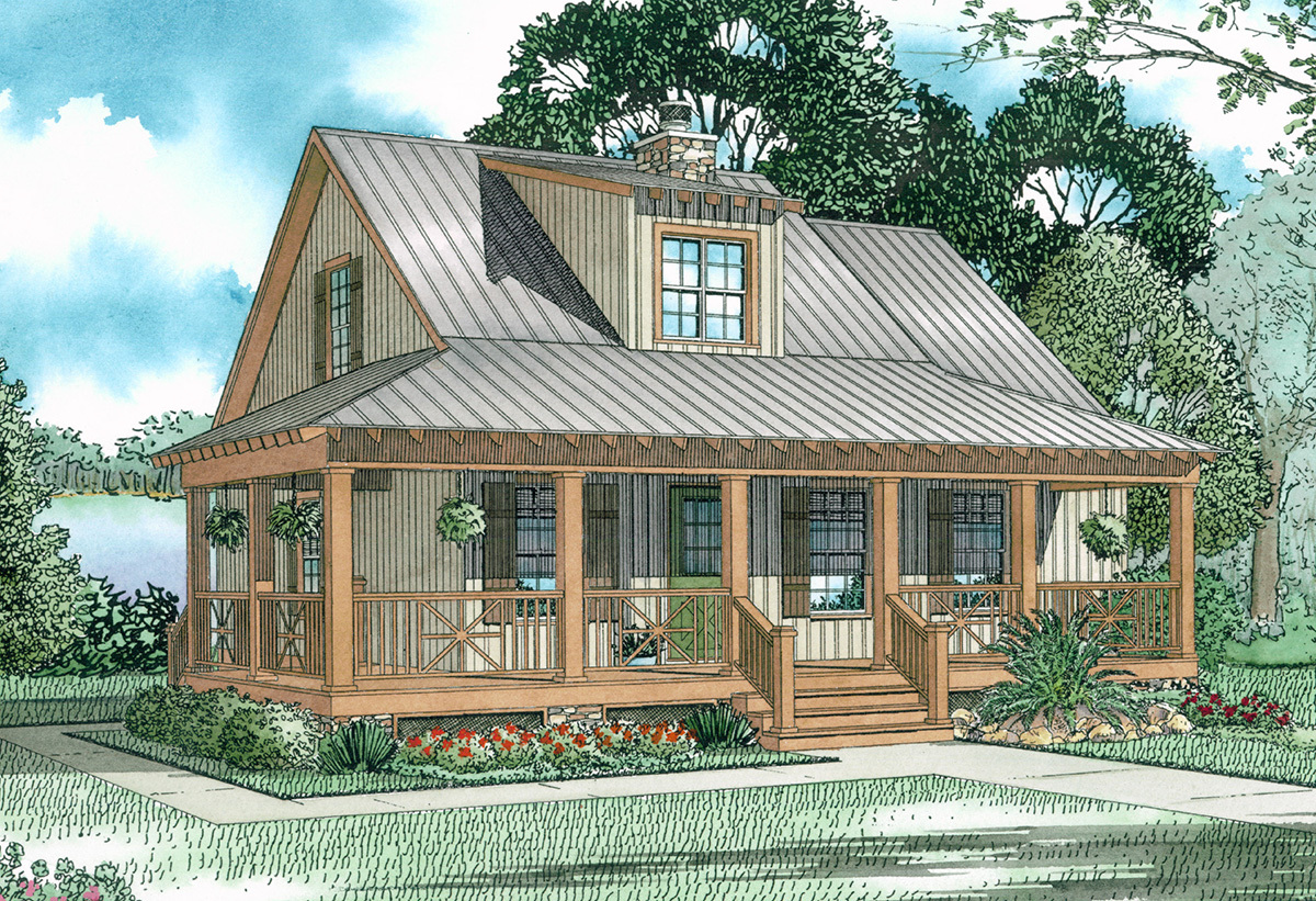 Full front porch house plans