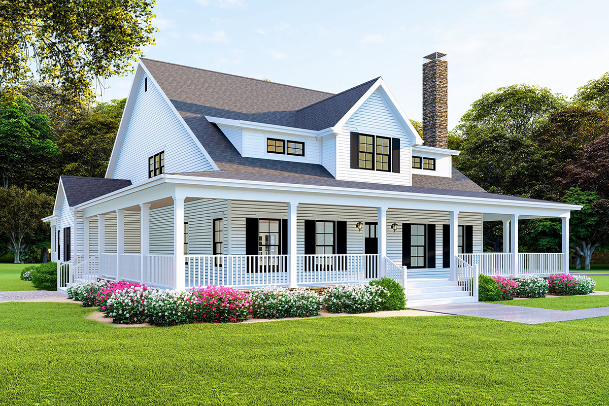 Full front porch house plans