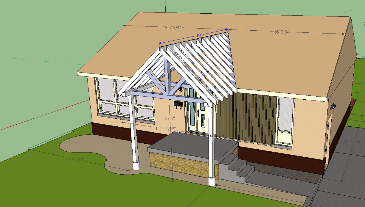 Porch extension screened Front deck plans